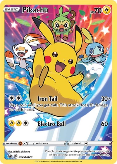 Pikachu - SWSH020 - SWSH: Sword & Shield Promo Cards - SWSH020