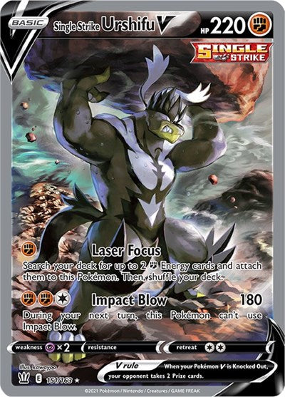 Single Strike Urshifu V (Alternate Full Art) - SWSH05: Battle Styles - 151/163