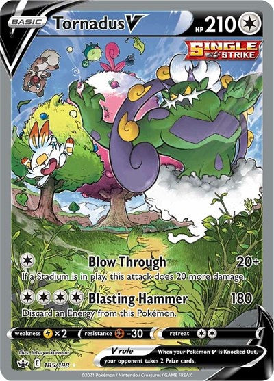 Tornadus V (Alternate Full Art) - SWSH06: Chilling Reign - 185/198