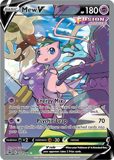 Mew V (Alternate Full Art) - SWSH08: Fusion Strike - 251/264