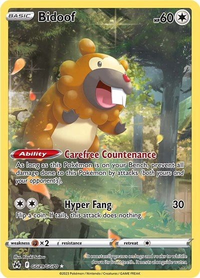 Bidoof - SWSH: Crown Zenith: Galarian Gallery - GG29/GG70