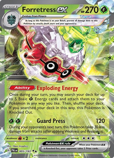 Forretress ex - 005/193 - SV02: Paldea Evolved - 005/193