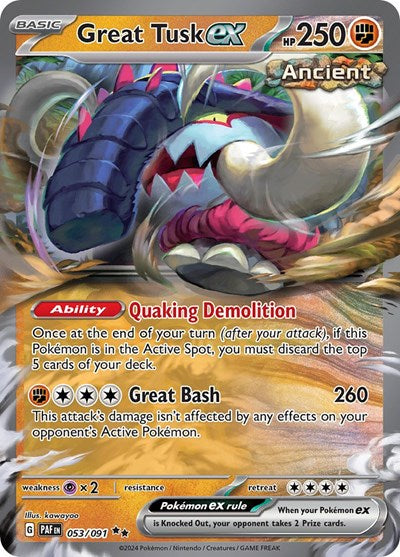 Great Tusk ex - SV: Paldean Fates - 053/091