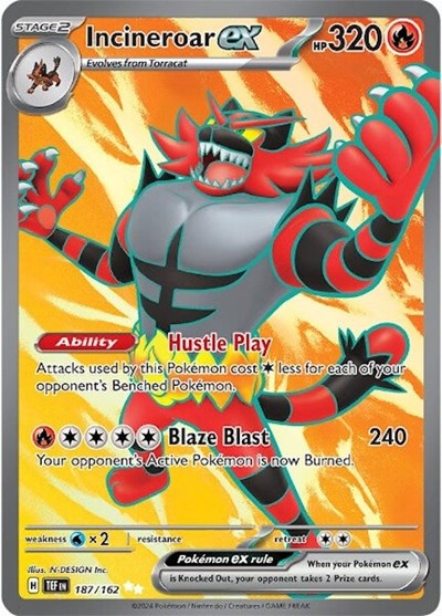 Incineroar ex - 187/162 - SV05: Temporal Forces - 187/162