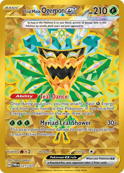 Teal Mask Ogerpon ex - 221/167 - SV06: Twilight Masquerade - 221/167