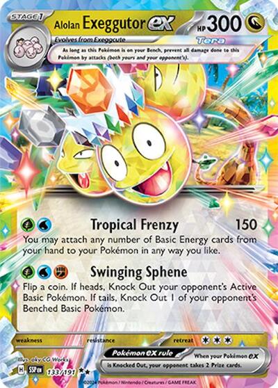 Alolan Exeggutor ex - 133/191 - SV08: Surging Sparks - 133/191