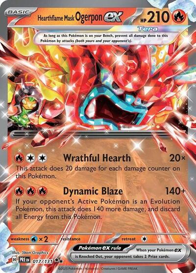 Hearthflame Mask Ogerpon ex - 017/131 - SV: Prismatic Evolutions - 017/131