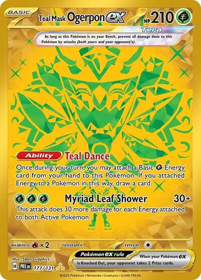Teal Mask Ogerpon ex - 177/131 - SV: Prismatic Evolutions - 177/131