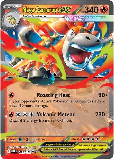 Mega Camerupt ex - 022/132 - ME01: Mega Evolution - 022/132