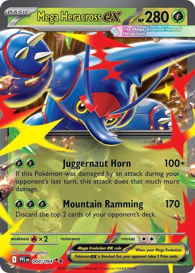 Mega Heracross ex - 004/094 - ME02: Phantasmal Flames - 004/094