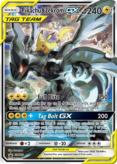 Pikachu & Zekrom GX - SM Promos - SM168