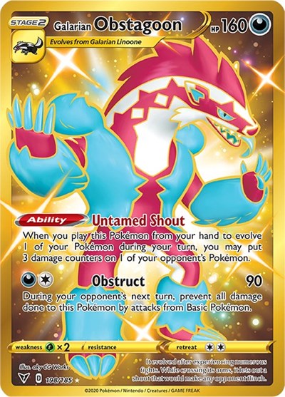 Galarian Obstagoon (Secret) - SWSH04: Vivid Voltage - 198/185