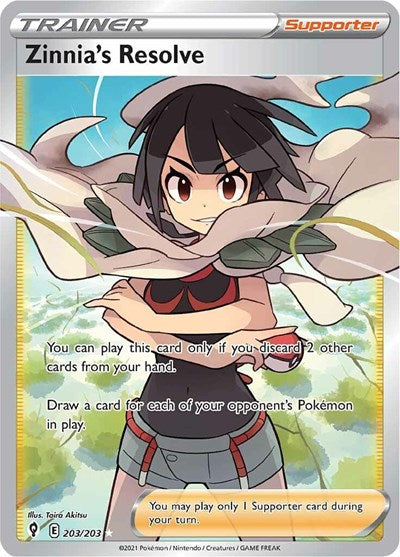 Zinnia's Resolve (Full Art) - SWSH07: Evolving Skies - 203/203