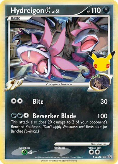 Hydreigon C lv.61 - SWSH138 - SWSH: Sword & Shield Promo Cards - SWSH138