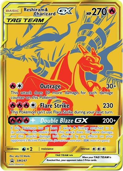Reshiram & Charizard GX - SM247 - SM Promos - SM247