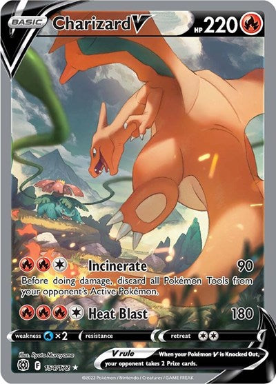 Charizard V (Alternate Full Art) - SWSH09: Brilliant Stars - 154/172
