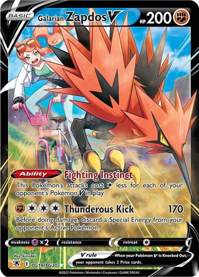Galarian Zapdos V - SWSH10: Astral Radiance Trainer Gallery - TG19/TG30