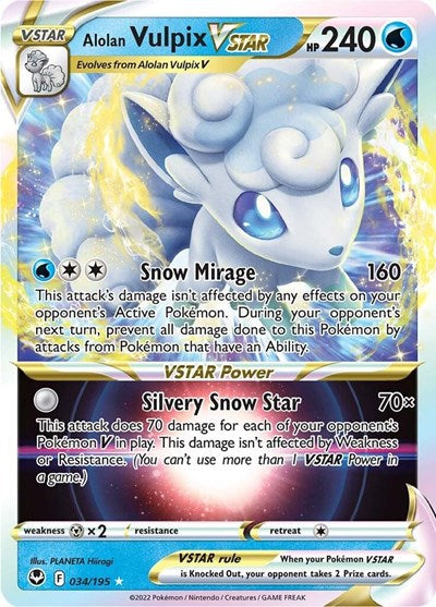 Alolan Vulpix VSTAR - SWSH12: Silver Tempest - 034/195