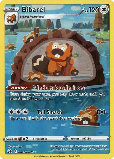 Bibarel - SWSH: Crown Zenith: Galarian Gallery - GG25/GG70