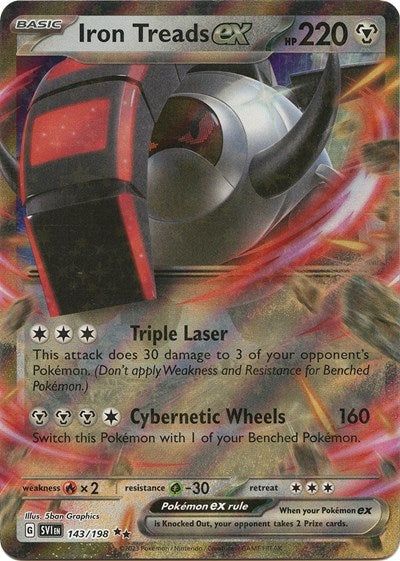 Iron Treads ex - 143/198 - SV01: Scarlet & Violet Base Set - 143/198