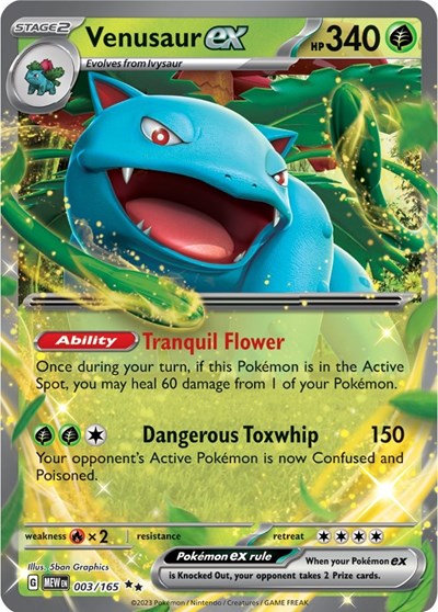 Venusaur ex - 003/165 - SV: Scarlet & Violet 151 - 003/165