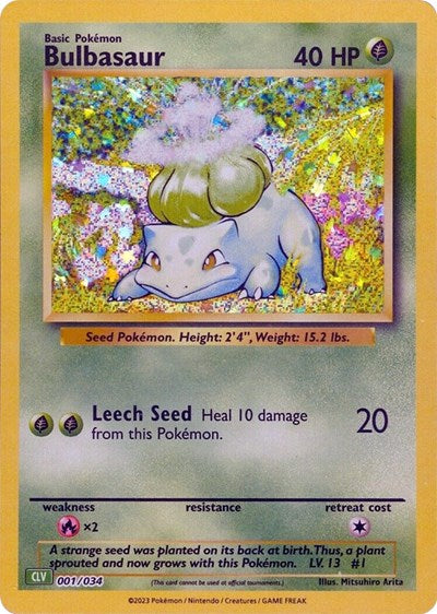 Bulbasaur - Trading Card Game Classic - 001/034