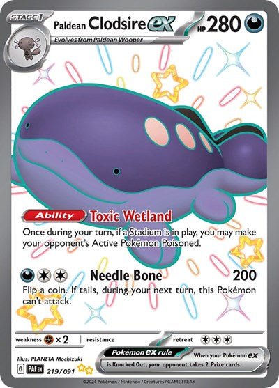 Paldean Clodsire ex - 219/091 - SV: Paldean Fates - 219/091