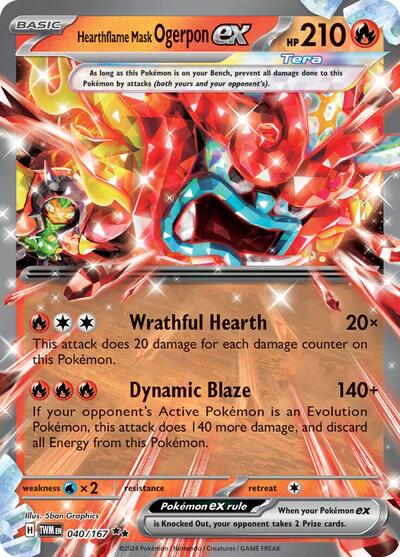 Hearthflame Mask Ogerpon ex - 040/167 - SV06: Twilight Masquerade - 040/167