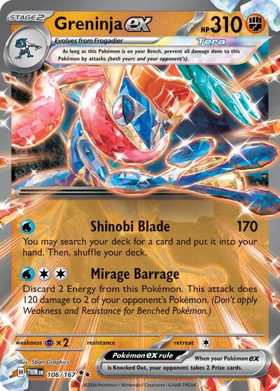 Greninja ex - 106/167 - SV06: Twilight Masquerade - 106/167