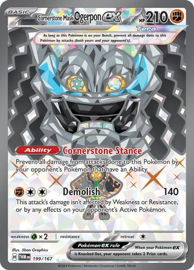 Cornerstone Mask Ogerpon ex - 199/167 - SV06: Twilight Masquerade - 199/167