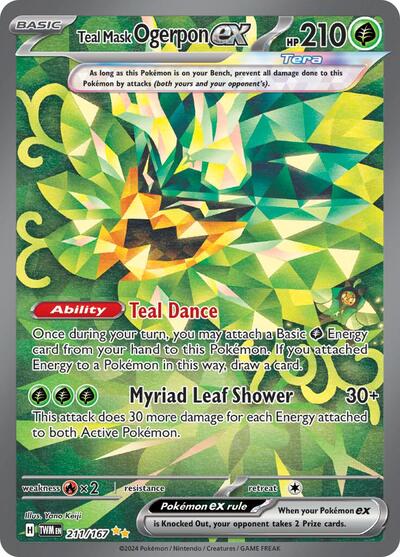 Teal Mask Ogerpon ex - 211/167 - SV06: Twilight Masquerade - 211/167