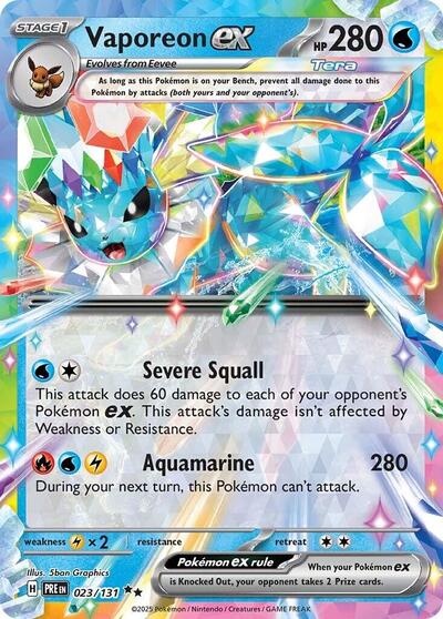 Vaporeon ex - 023/131 - SV: Prismatic Evolutions - 023/131