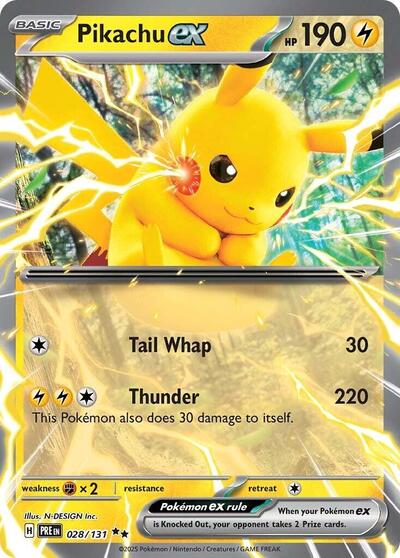 Pikachu ex - 028/131 - SV: Prismatic Evolutions - 028/131