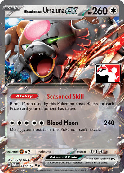 Bloodmoon Ursaluna ex - Prize Pack Series Cards - 141/167