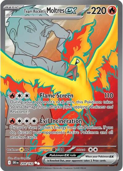 Team Rocket's Moltres ex - 208/182 - SV10: Destined Rivals - 208/182