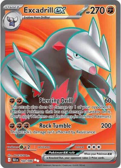 Excadrill ex - 160/086 - SV: Black Bolt - 160/086