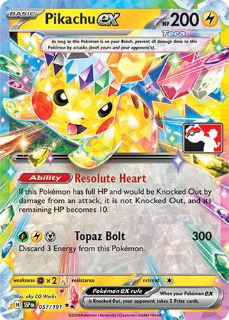 Pikachu ex - 057/191 - Prize Pack Series Cards - 057/191