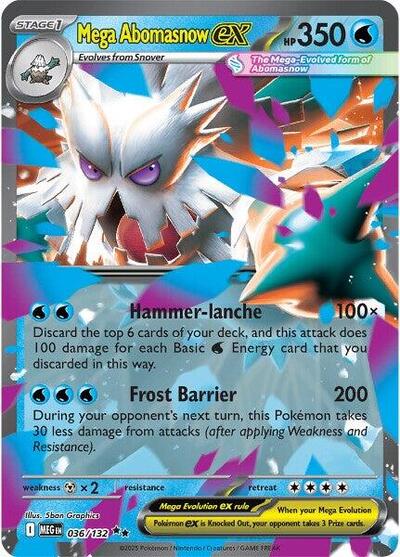 Mega Abomasnow ex - 036/132 - ME01: Mega Evolution - 036/132