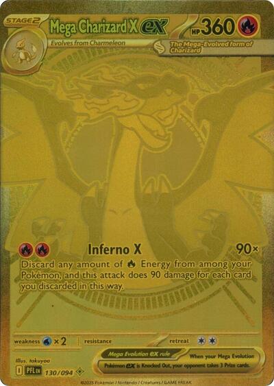 Mega Charizard X ex - 130/094 - ME02: Phantasmal Flames - 130/094