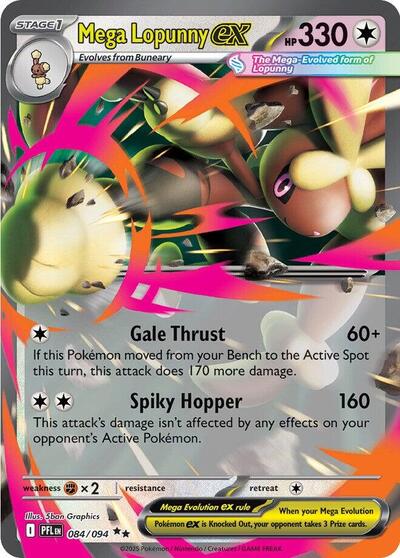 Mega Lopunny ex - 084/094 - ME02: Phantasmal Flames - 084/094