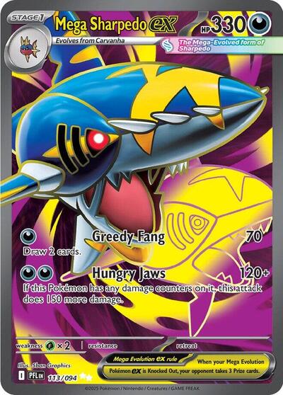 Mega Sharpedo ex - 113/094 - ME02: Phantasmal Flames - 113/094