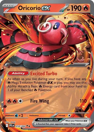 Oricorio ex - 018/094 - ME02: Phantasmal Flames - 018/094