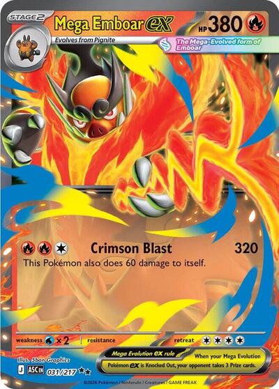 Mega Emboar ex - 031/217 - ME: Ascended Heroes - 031/217