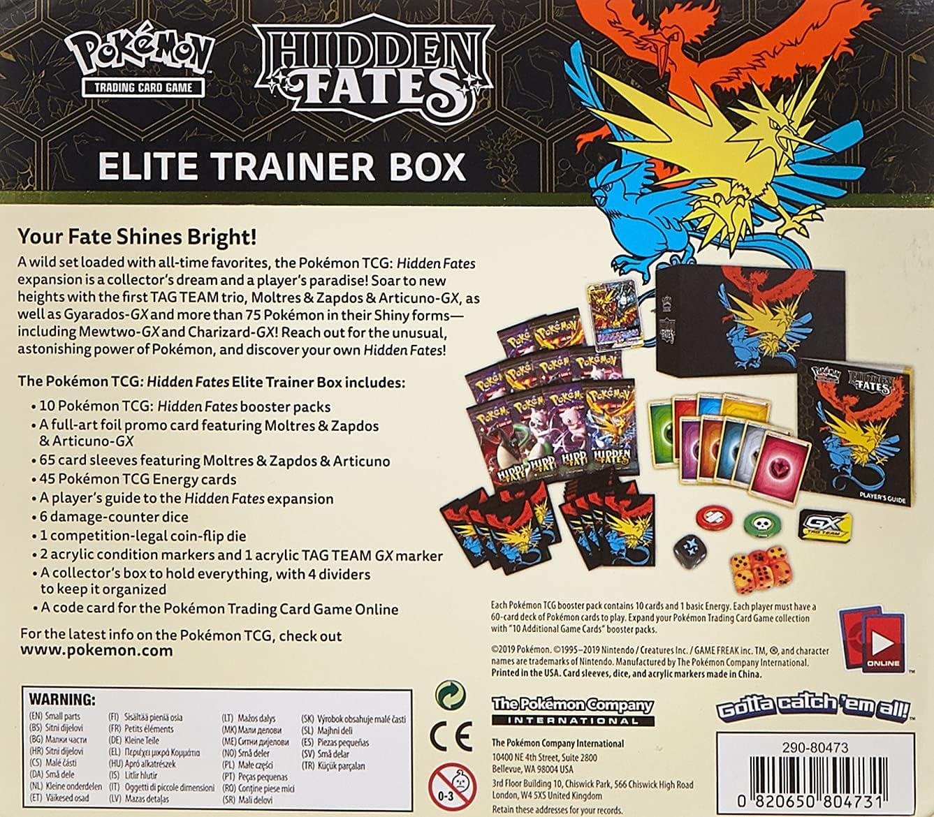 Hidden Fates Elite Trainer Box
